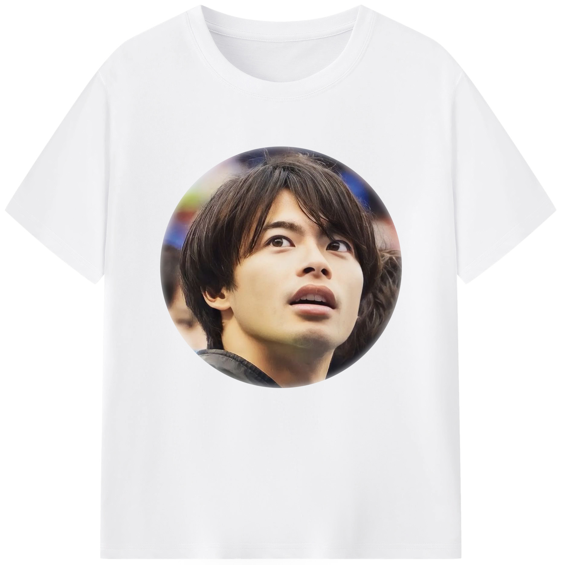 三笘薫ファン必見！記念プリント - 綿100％ 半袖Tシャツ ・ フロントプリント ・ 快適 通気性 ・ 日常使い 散歩 スポーツ用