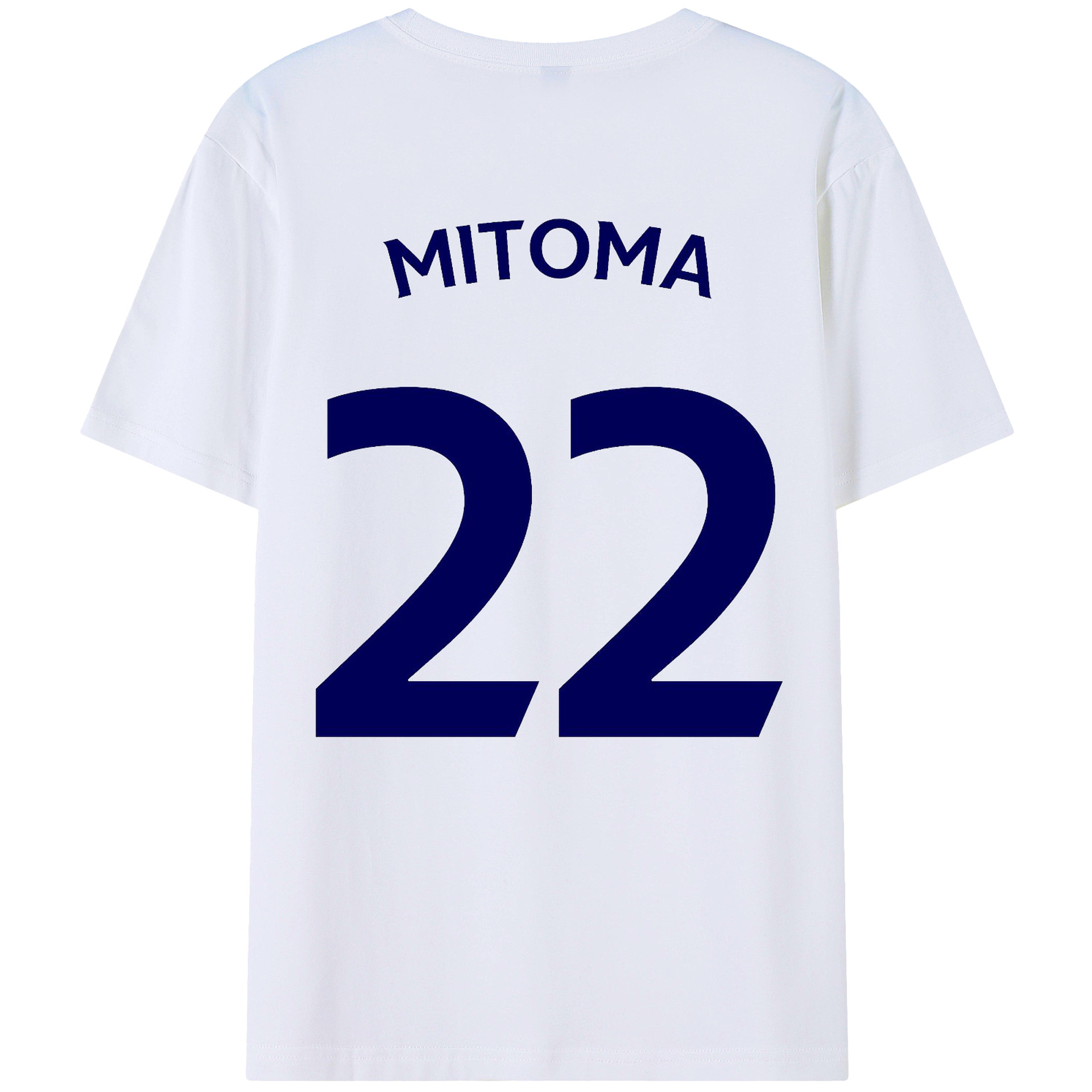 Kaoru Mitoma 背番号22 - 綿100％ 半袖Tシャツ ・ バックプリント ・ 快適 通気性 ・ 日常使い 散歩 スポーツ用