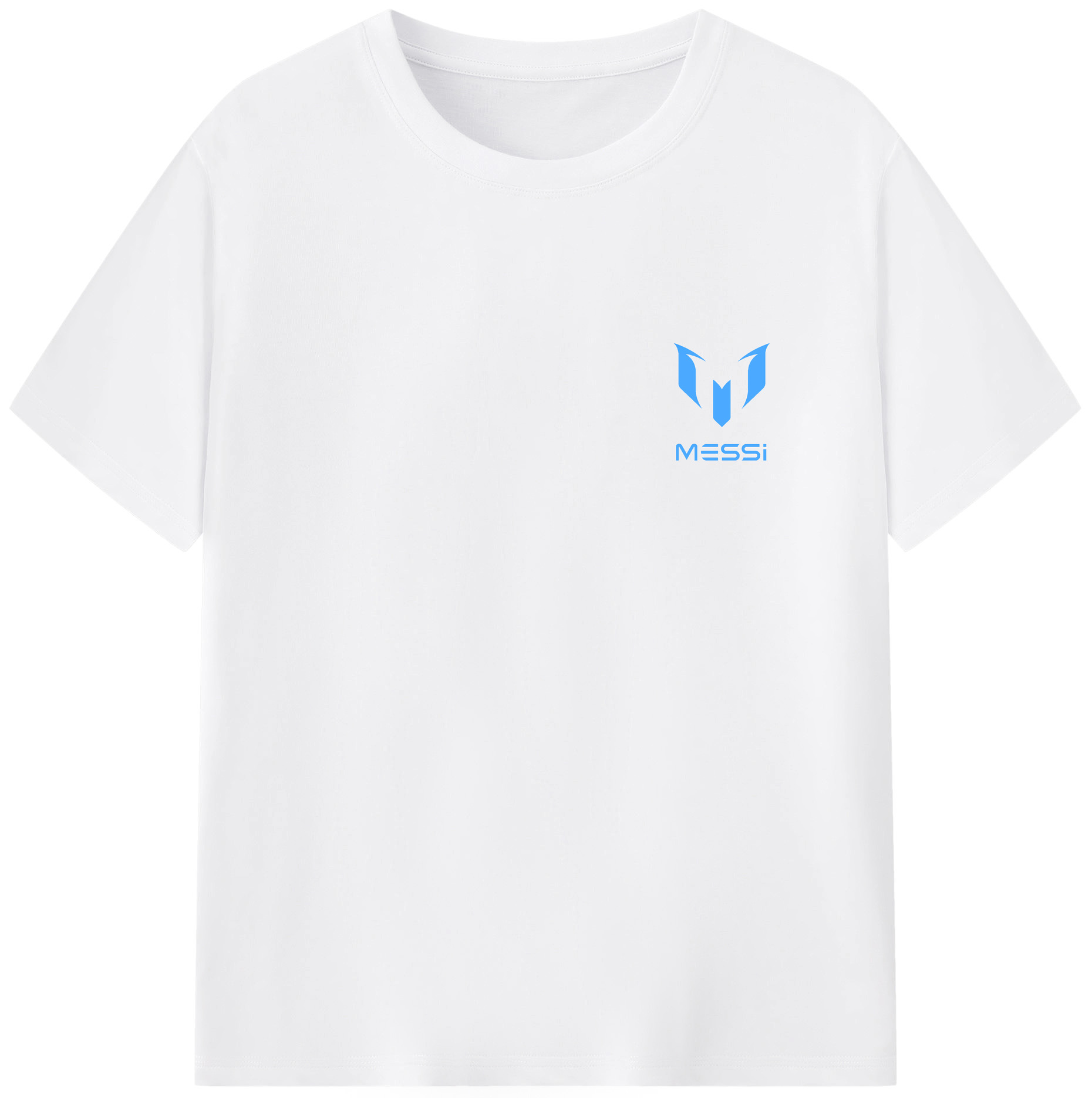 リオネル・メッシ翼マーク - 綿100％ 半袖Tシャツ ・ フロントプリント ・ 快適 通気性 ・ 日常使い 散歩 スポーツ用