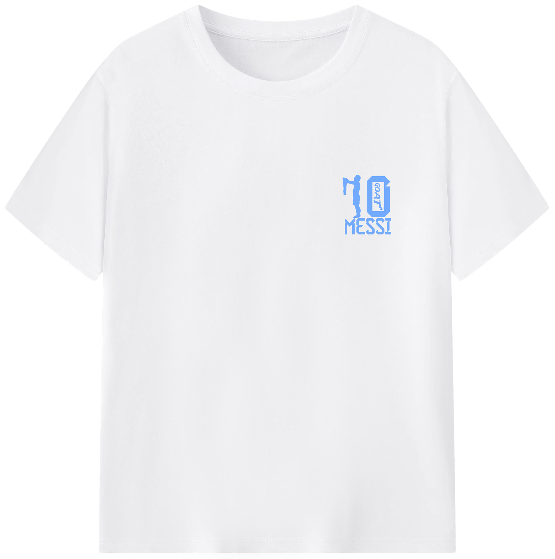 リオネル・メッシ 10番 応援 - 綿100％ 半袖Tシャツ ・ フロントプリント ・ 快適 通気性 ・ 日常使い 散歩 スポーツ用