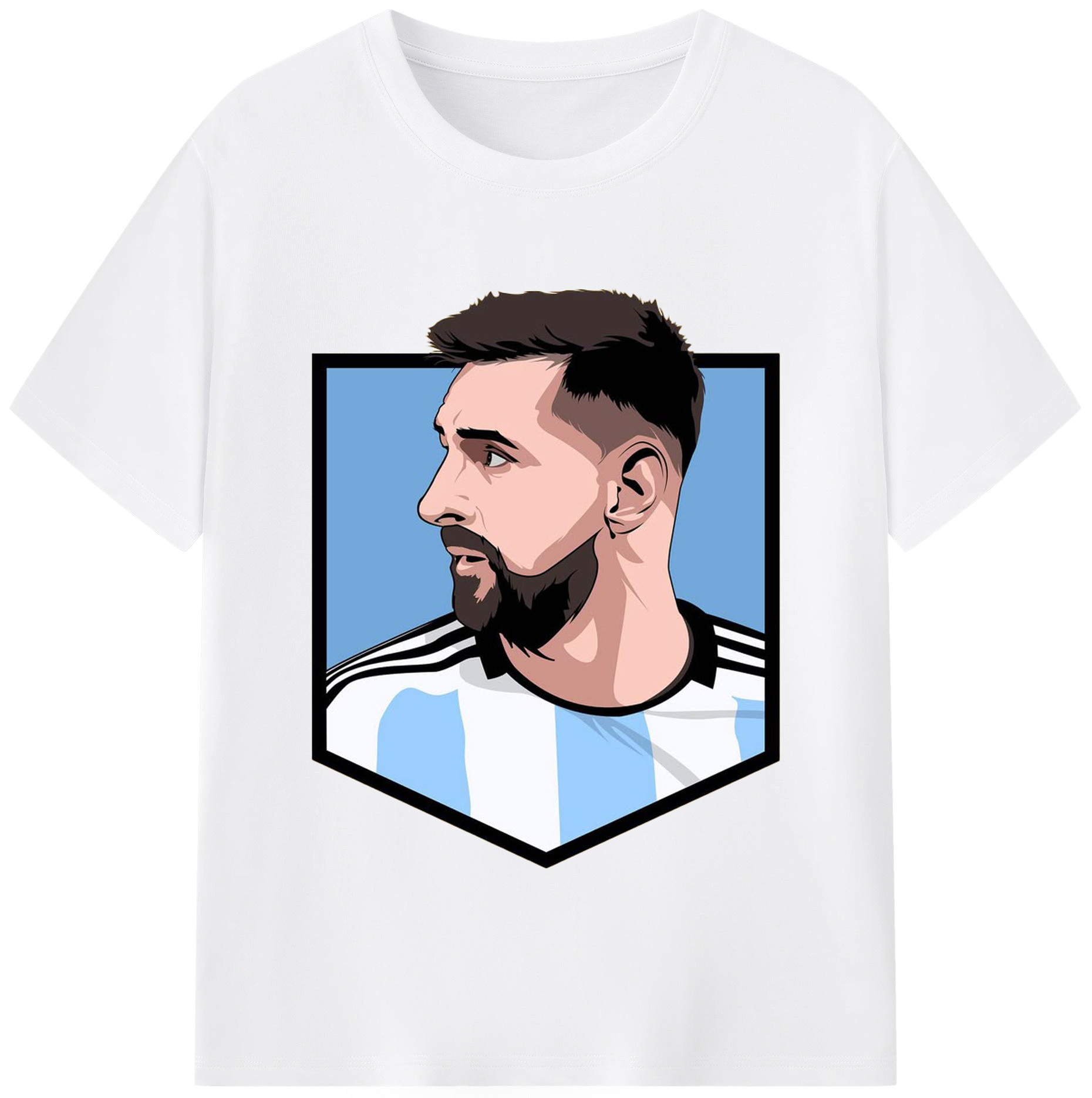 メッシ レジェンド記念 - 綿100％ 半袖Tシャツ ・ フロントプリント ・ 快適 通気性 ・ 日常使い 散歩 スポーツ用