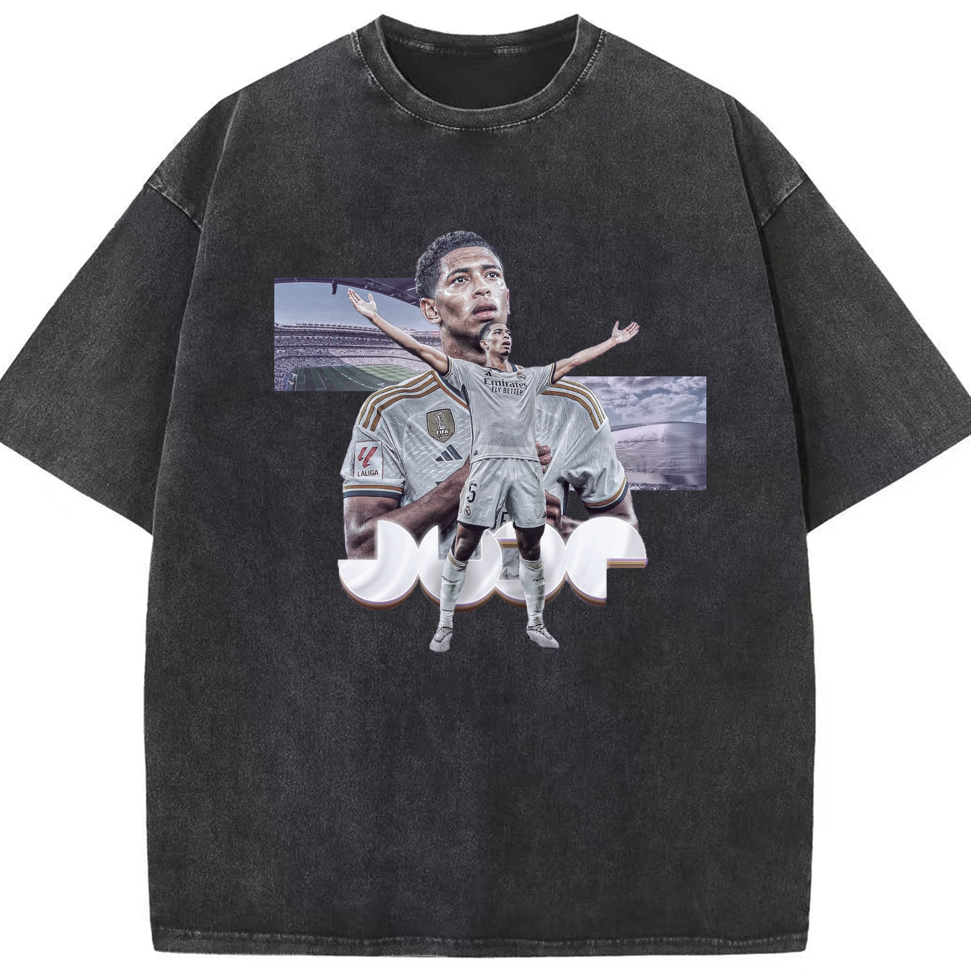 BELLINGHAM MODE：両手を広げて世界を制す - 綿100％ ヴィンテージ風 半袖Tシャツ ・ フロントプリント ・ 柔らか肌触り ・ 通気性 快適 ・ スポーツ カジュアル 外出用