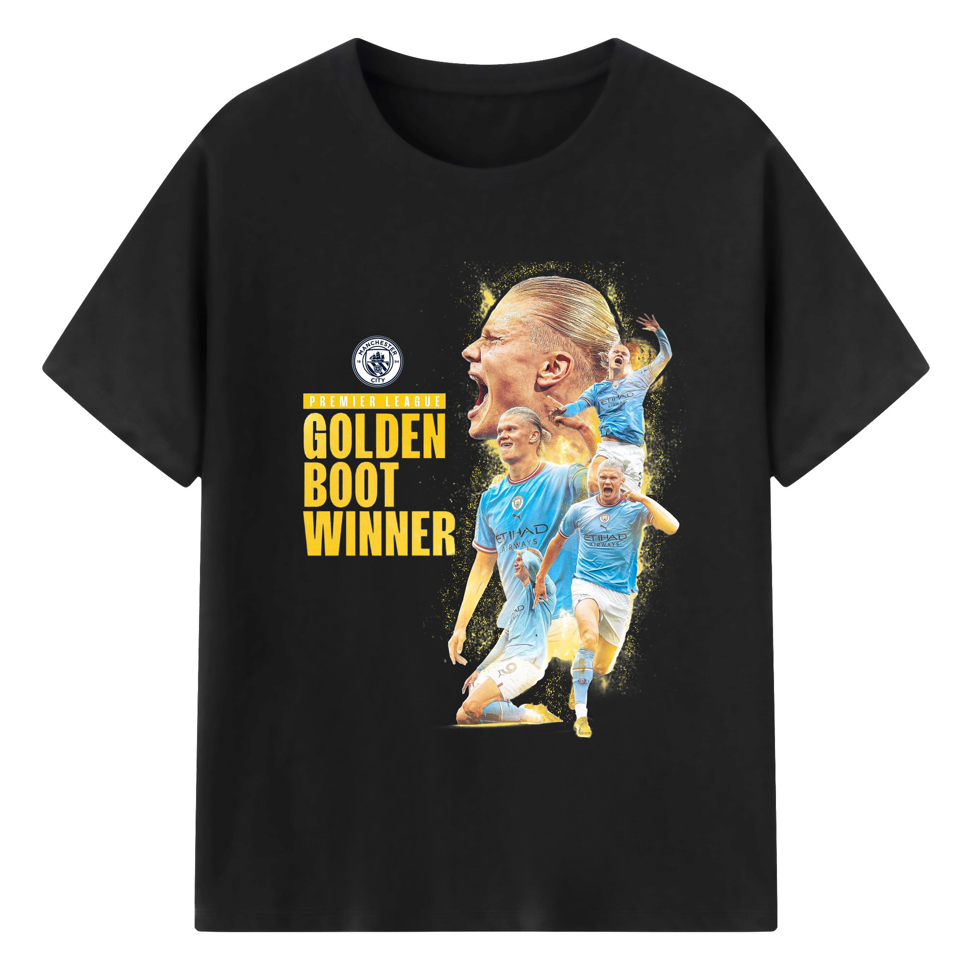 スピード×パワー×決定力＝HAALAND - 綿100％ 半袖Tシャツ ・ フロントプリント ・ 快適 通気性 ・ 日常使い 散歩 スポーツ用