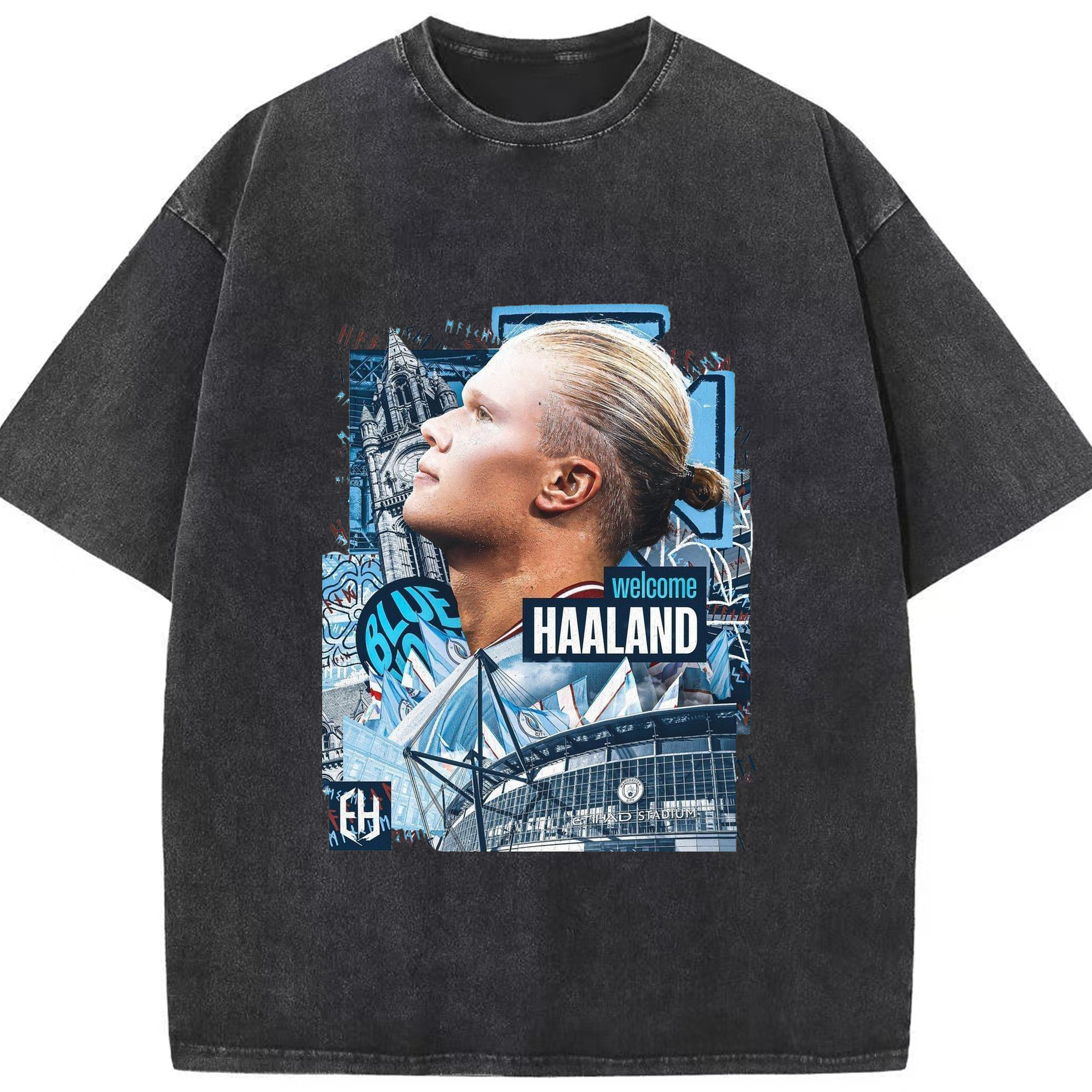 ゴールガ ソク カンセイ マンC ノ ハーランド - 綿100％ ヴィンテージ風 半袖Tシャツ ・ フロントプリント ・ 柔らか肌触り ・ 通気性 快適 ・ スポーツ カジュアル 外出用