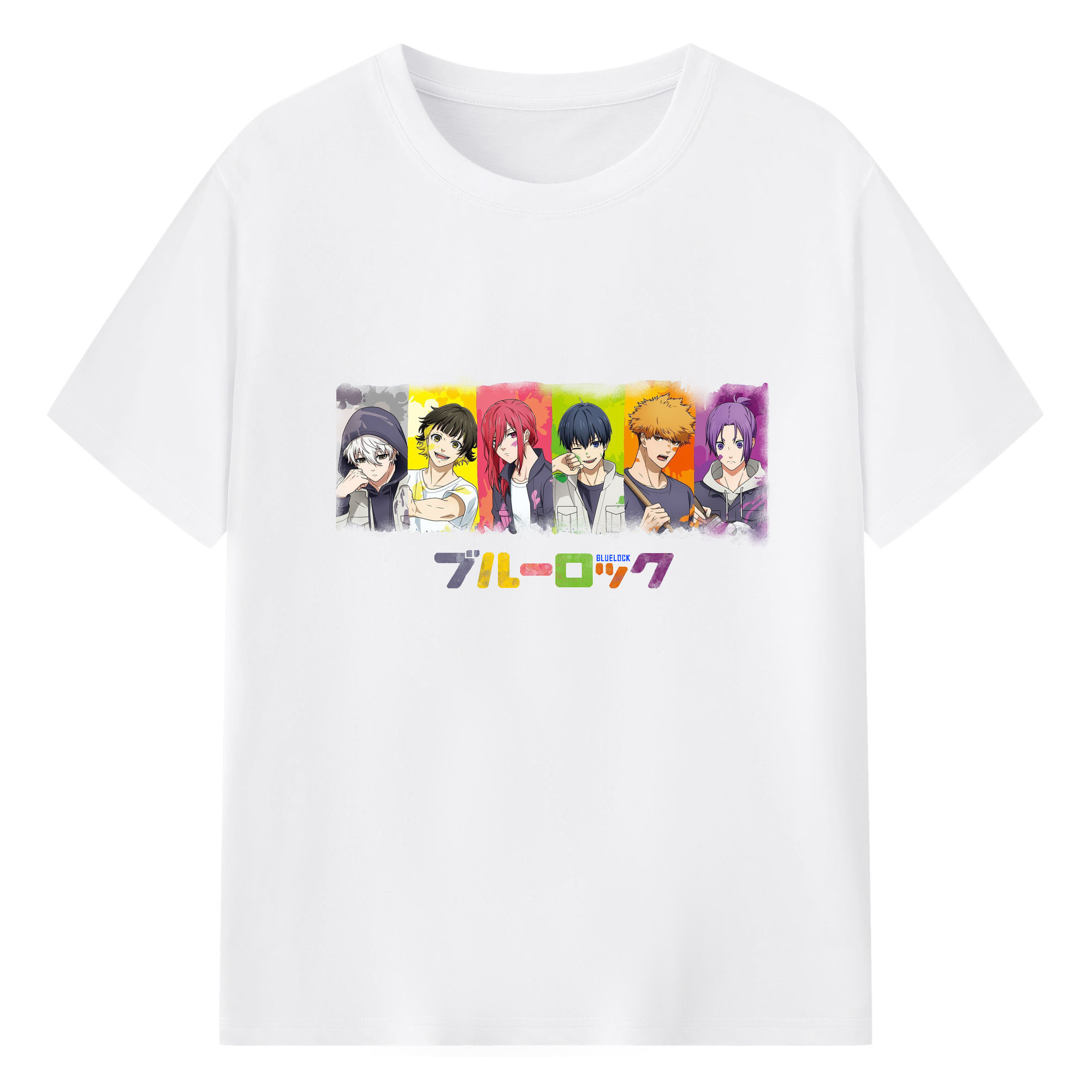 BLUE LOCK - 綿100％ 半袖Tシャツ ・ フロントプリント ・ 快適 通気性 ・ 日常使い 散歩 スポーツ用