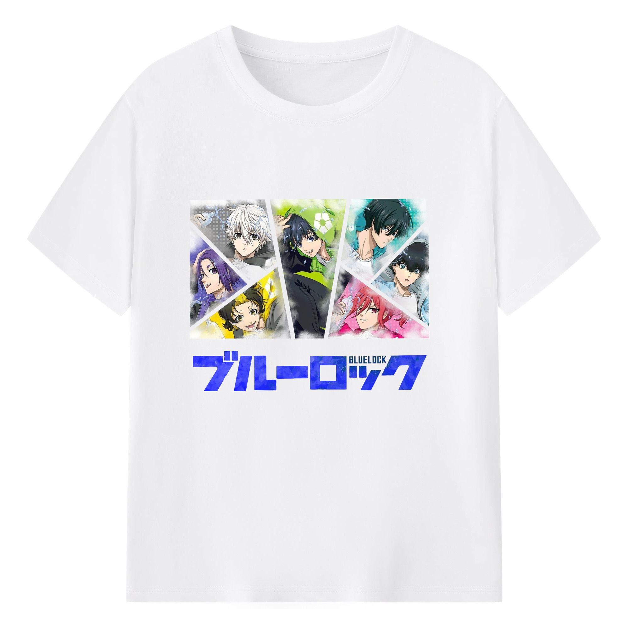 BLUE LOCK - 綿100％ 半袖Tシャツ ・ フロントプリント ・ 快適 通気性 ・ 日常使い 散歩 スポーツ用