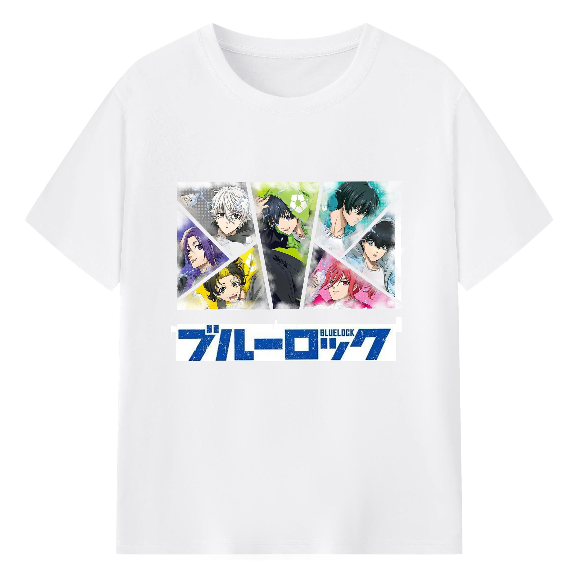 BLUE LOCK - 綿100％ 半袖Tシャツ ・ フロントプリント ・ 快適 通気性 ・ 日常使い 散歩 スポーツ用