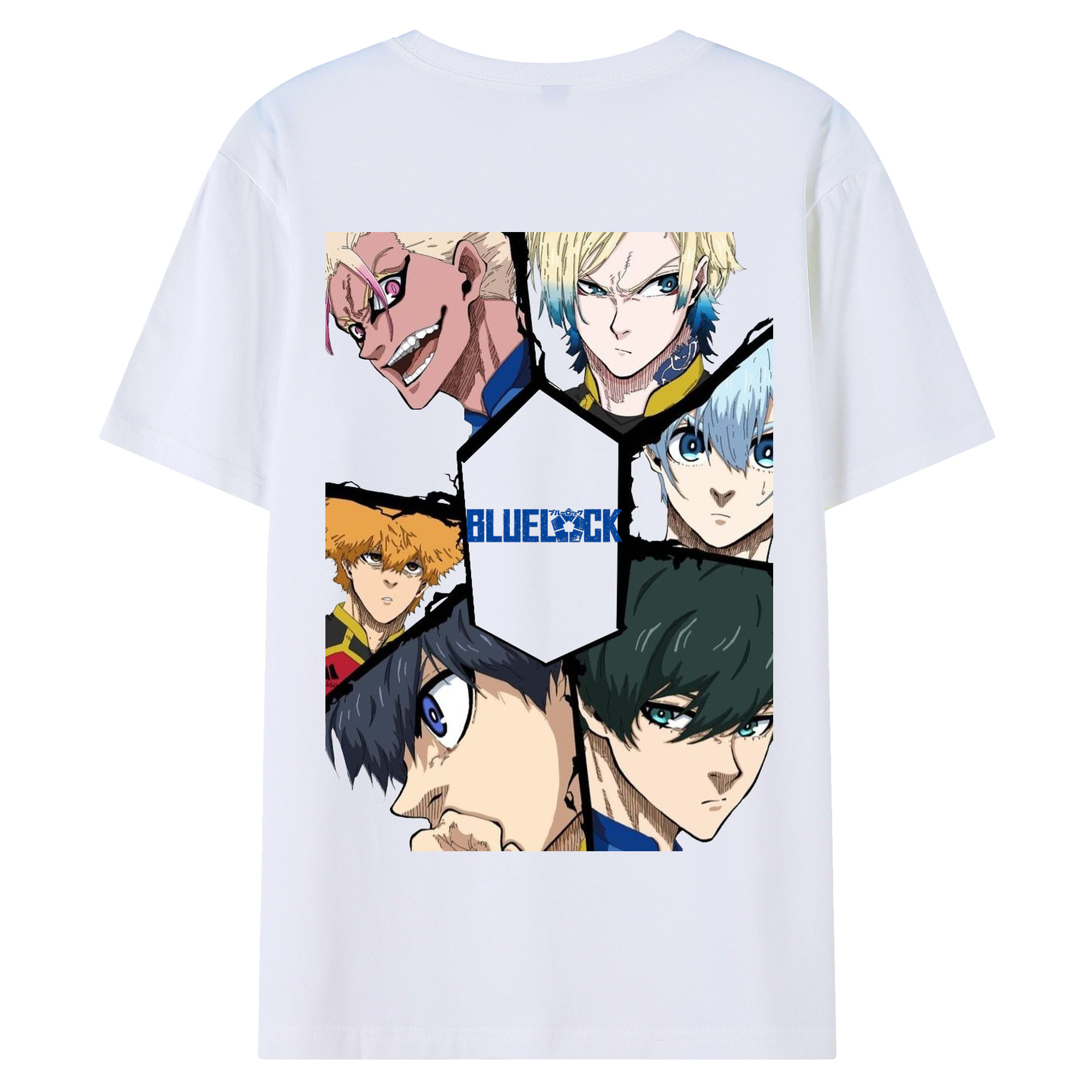 BLUE LOCK - 綿100％ 半袖Tシャツ ・ バックプリント ・ 快適 通気性 ・ 日常使い 散歩 スポーツ用