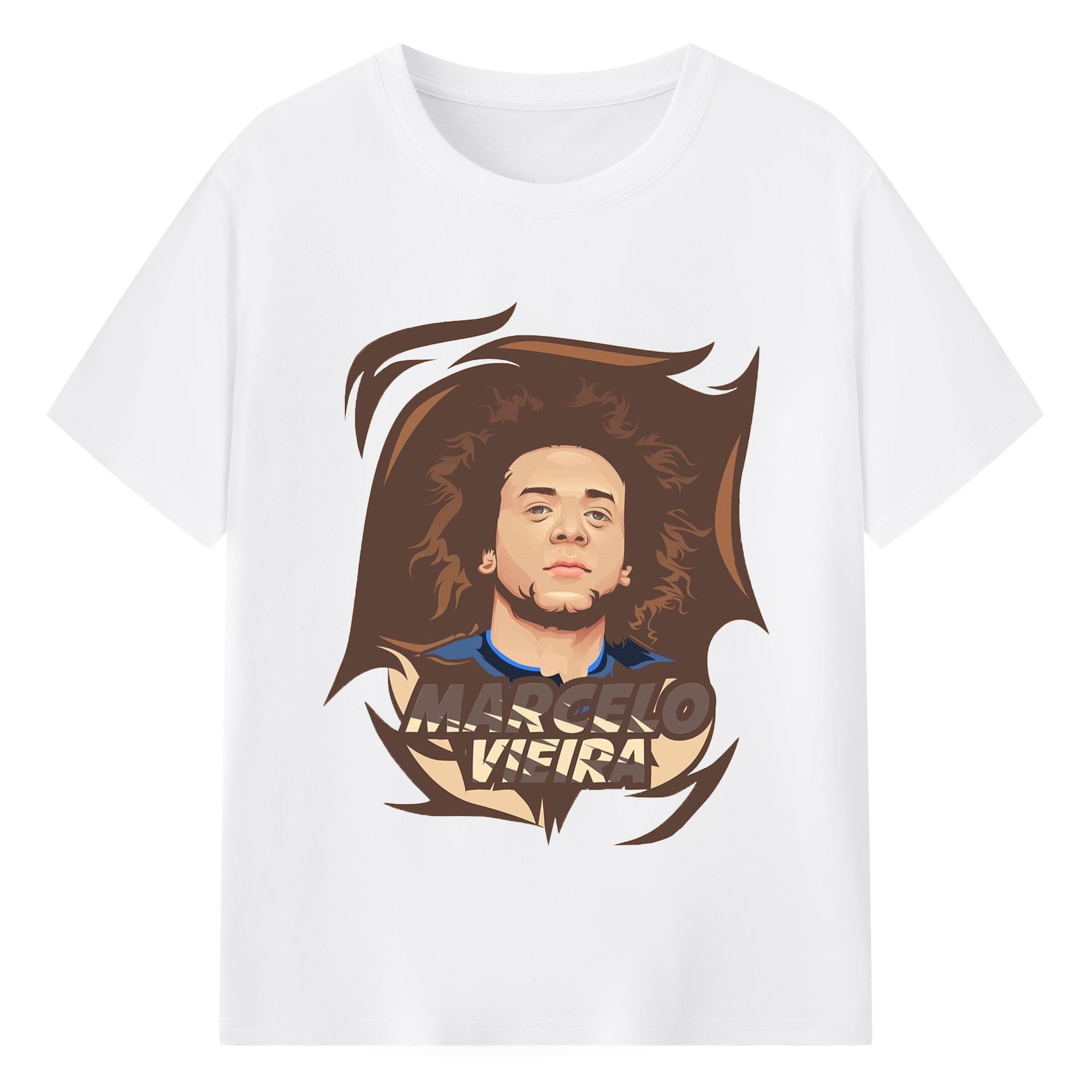 マルセロファン必見！記念デザイン｜フットボールレジェンド - 綿100％ 半袖Tシャツ ・ フロントプリント ・ 快適 通気性 ・ 日常使い 散歩 スポーツ用