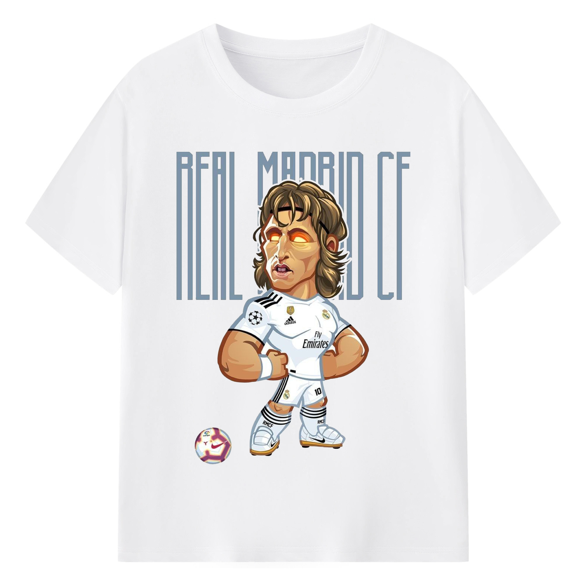 モドリッチファン必見！記念デザイン バロンドール受賞者 - 綿100％ 半袖Tシャツ ・ フロントプリント ・ 快適 通気性 ・ 日常使い 散歩 スポーツ用