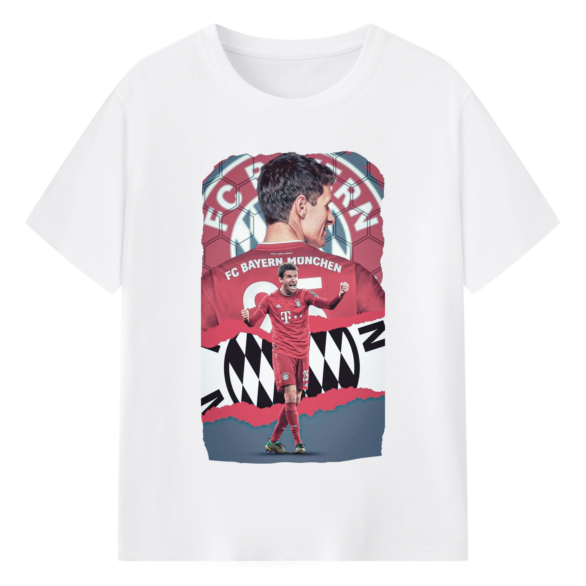 インタイキネン ノ レジェンド ミュラー - 綿100％ 半袖Tシャツ ・ フロントプリント ・ 快適 通気性 ・ 日常使い 散歩 スポーツ用