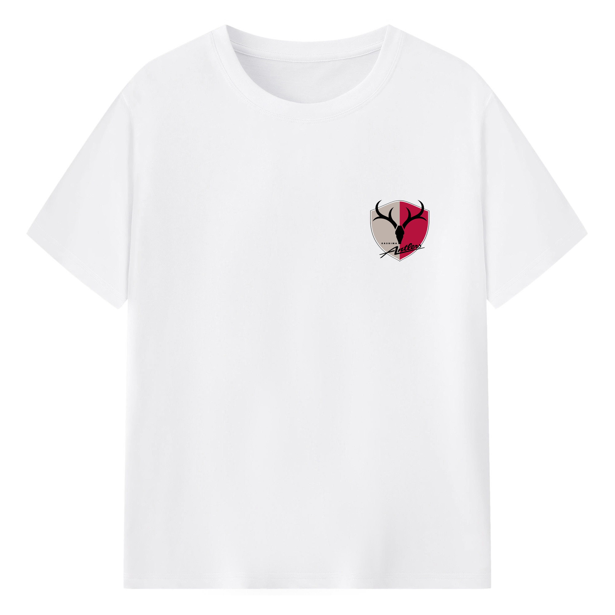 鹿島アントラーズ - 綿100％ 半袖Tシャツ ・ フロントプリント ・ 快適 通気性 ・ 日常使い 散歩 スポーツ用