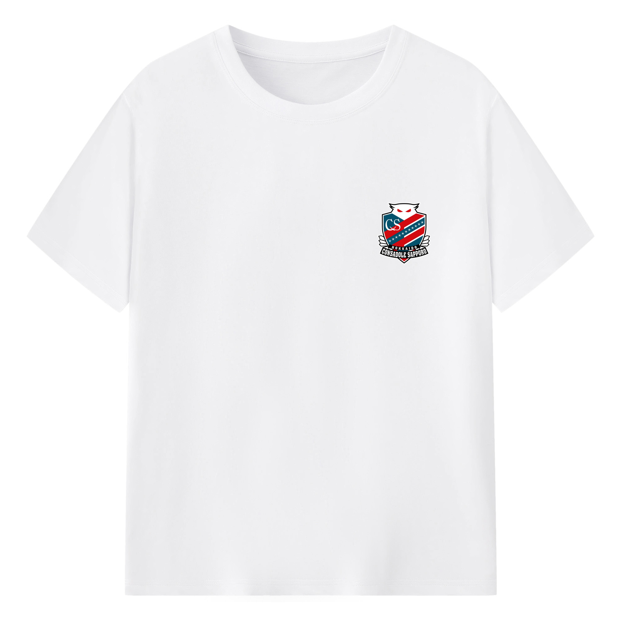 北海道コンサドーレ札幌 - 綿100％ 半袖Tシャツ ・ フロントプリント ・ 快適 通気性 ・ 日常使い 散歩 スポーツ用