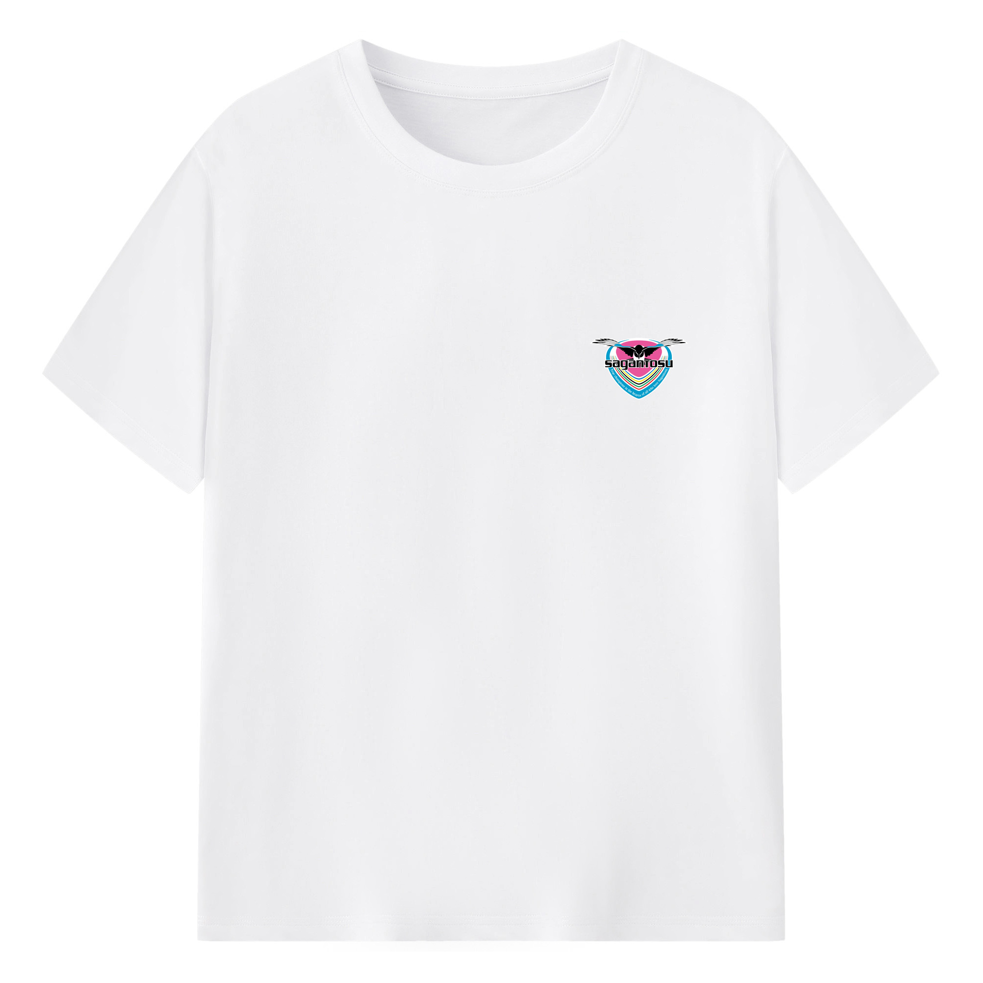 サガン鳥栖 - 綿100％ 半袖Tシャツ ・ フロントプリント ・ 快適 通気性 ・ 日常使い 散歩 スポーツ用