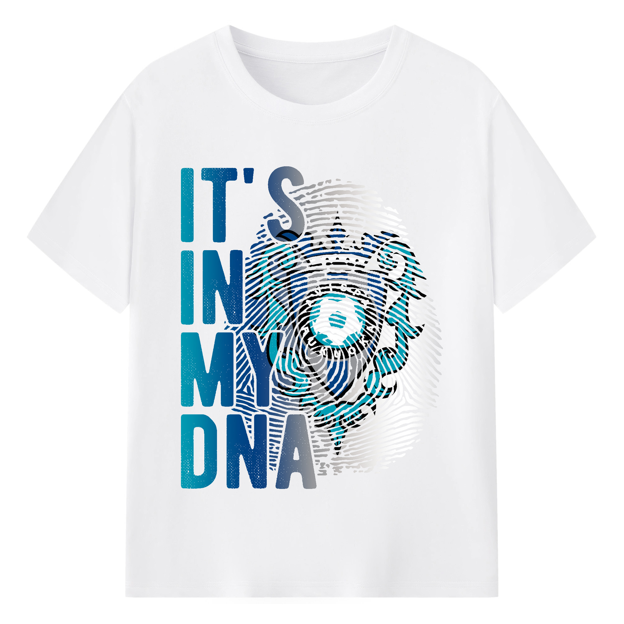 アビスパ福岡  it‘ｓ in my DNA - 綿100％ 半袖Tシャツ ・ フロントプリント ・ 快適 通気性 ・ 日常使い 散歩 スポーツ用