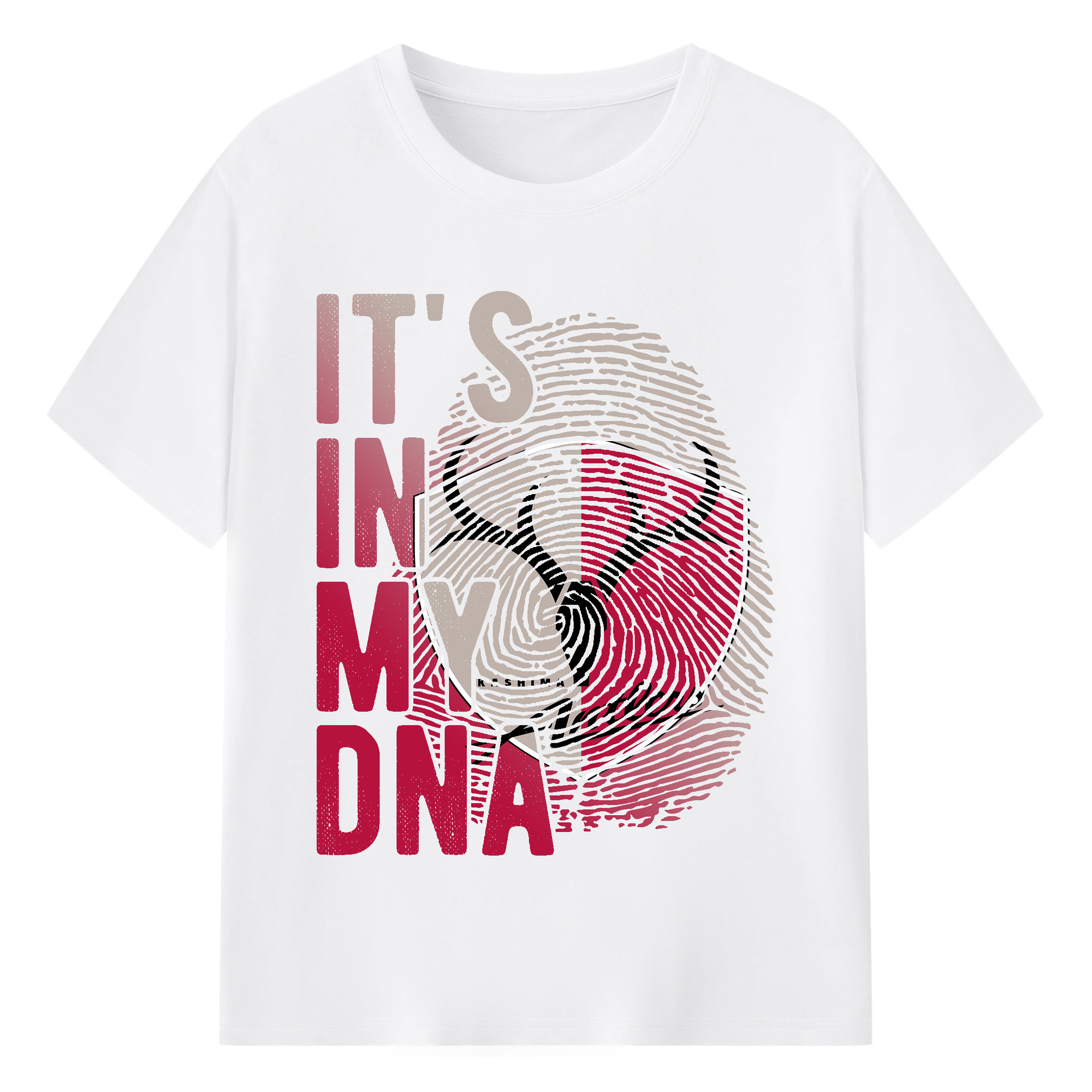 鹿島アントラーズ  it‘ｓ in my DNA - 綿100％ 半袖Tシャツ ・ フロントプリント ・ 快適 通気性 ・ 日常使い 散歩 スポーツ用