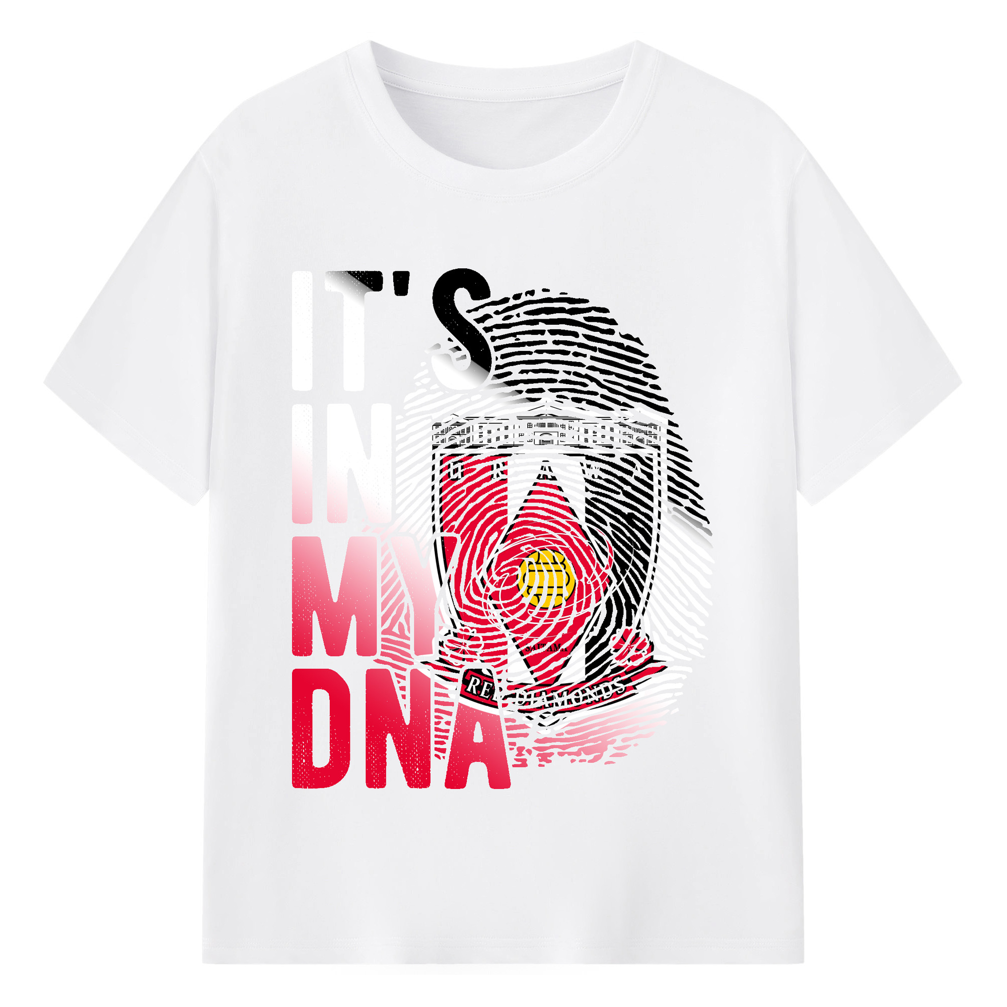 浦和レッズ  it‘ｓ in my DNA - 綿100％ 半袖Tシャツ ・ フロントプリント ・ 快適 通気性 ・ 日常使い 散歩 スポーツ用