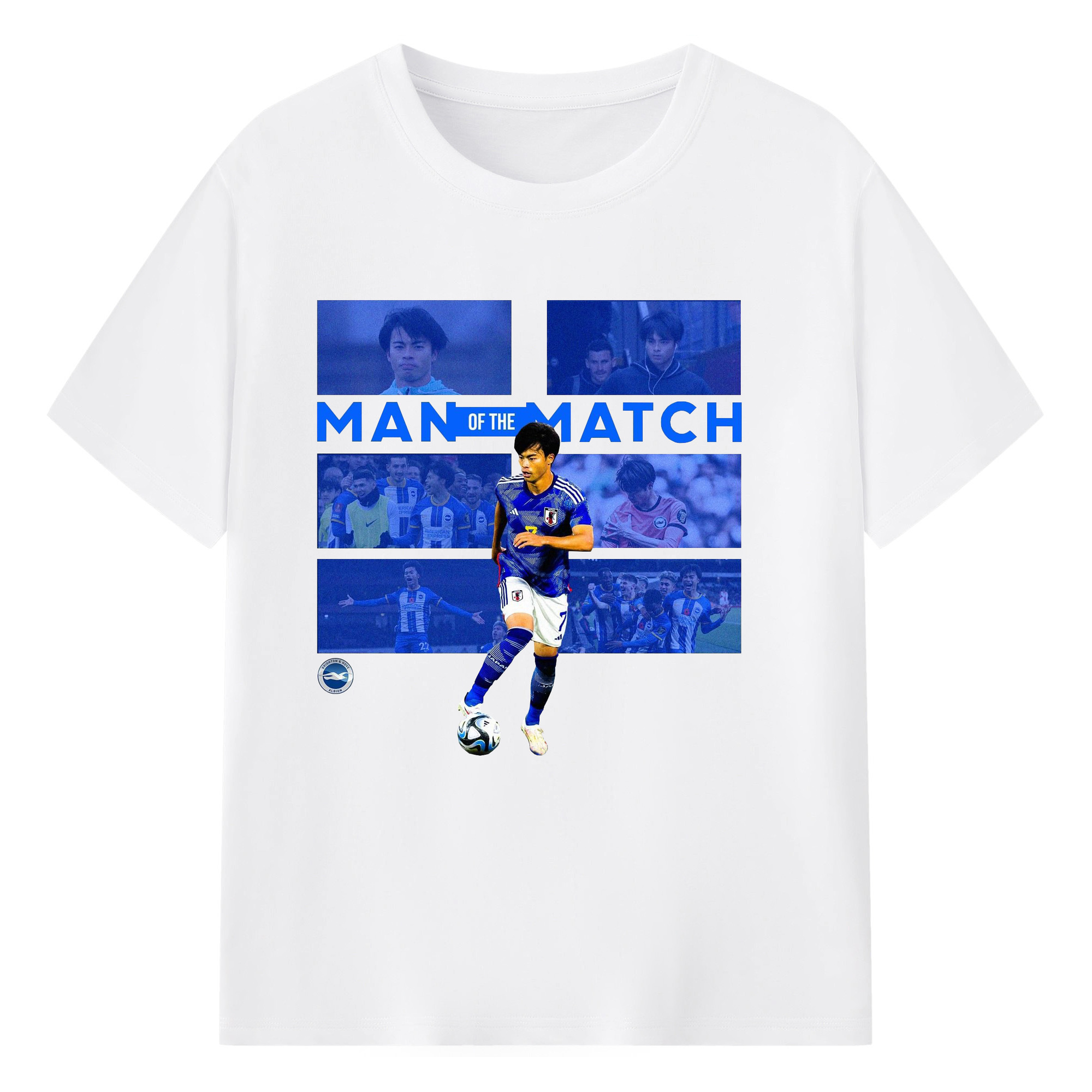 三笘薰×未来×希望 - 綿100％ 半袖Tシャツ ・ フロントプリント ・ 快適 通気性 ・ 日常使い 散歩 スポーツ用