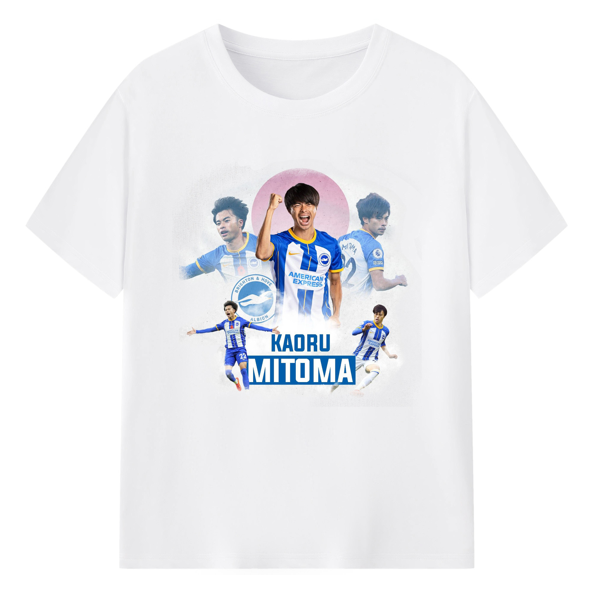 日本の閃光 三笘薰 - 綿100％ 半袖Tシャツ ・ フロントプリント ・ 快適 通気性 ・ 日常使い 散歩 スポーツ用