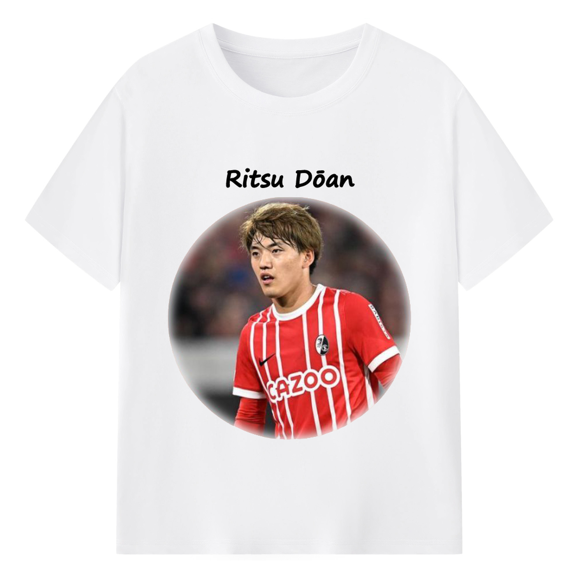 DOAN RITSU  逆境のヒーロー ドイツの夢 - 綿100％ 半袖Tシャツ ・ フロントプリント ・ 快適 通気性 ・ 日常使い 散歩 スポーツ用