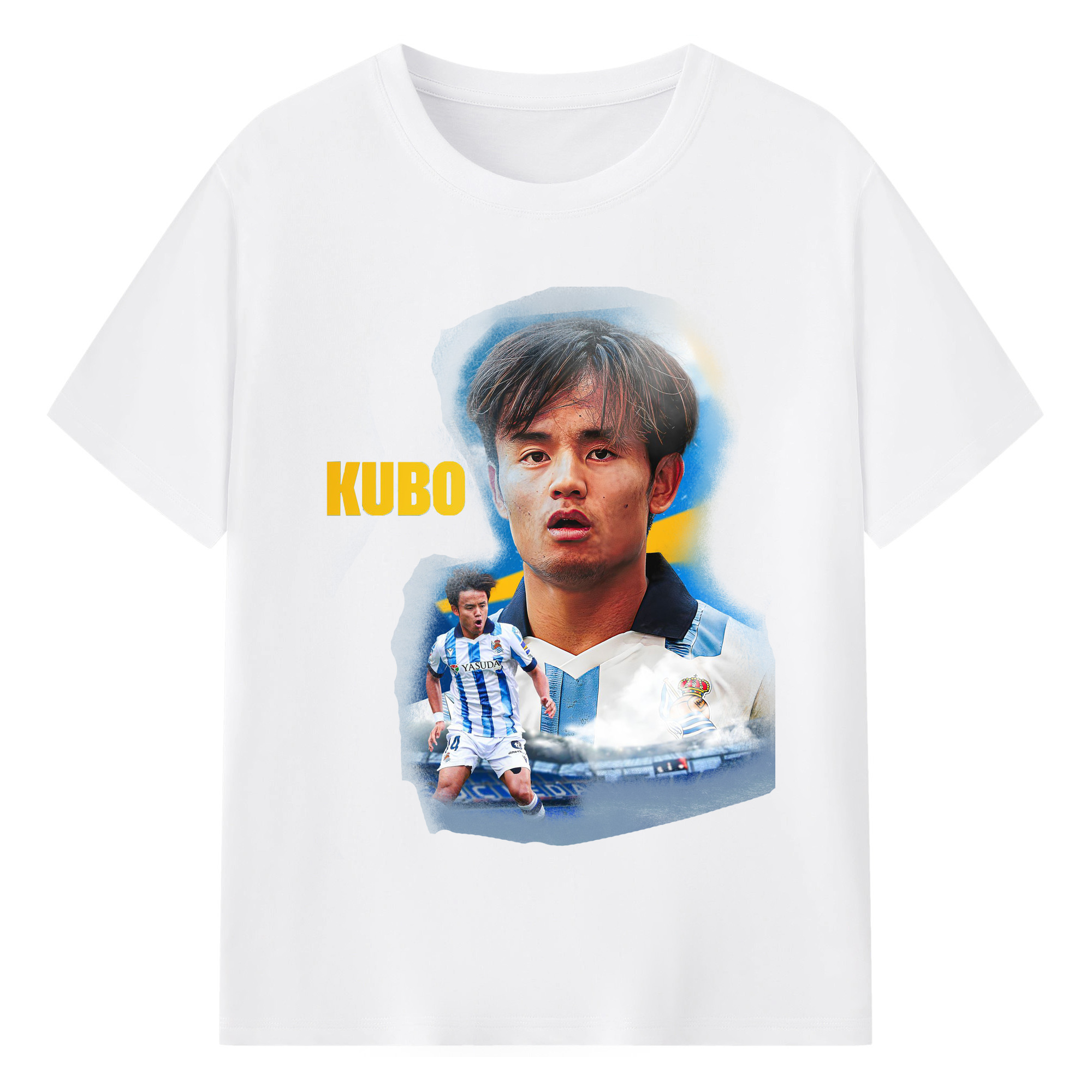 令和代表MF スピード＆テクニック 久保の挑戦 - 綿100％ 半袖Tシャツ ・ フロントプリント ・ 快適 通気性 ・ 日常使い 散歩 スポーツ用